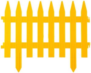 Забор декоративный, желтый GRINDA "Классика" 422201-Y ― GRINDA