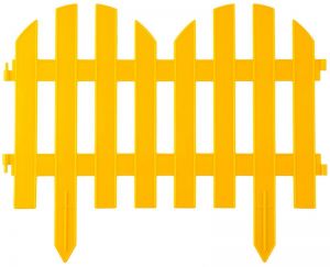 Забор декоративный, желтый GRINDA "Палисадник" 422205-Y ― GRINDA