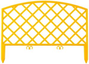 Забор декоративный, желтый GRINDA "Плетень" 422207-Y ― GRINDA