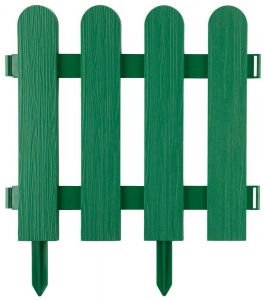 Забор декоративный, зеленый GRINDA "Штакетник" 422209-G ― GRINDA