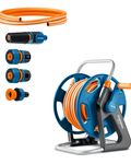 GRINDA HRK-25, шланг 25м x 1/2″, поливочный набор 4 предмета, стальные опоры, катушка со шлангом в комплекте ProLine (428460)