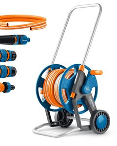 GRINDA HCK-25, шланг 25м x 1/2″, поливочный набор 4 предмета, усиленные колеса, телескопическая ручка, катушка со шлангом в комплект ProLine (428461) ― GRINDA