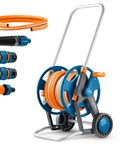 GRINDA HCK-25, шланг 25м x 1/2″, поливочный набор 4 предмета, усиленные колеса, телескопическая ручка, катушка со шлангом в комплект ProLine (428461)