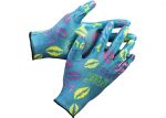 Перчатки GRINDA садовые, прозрачное нитриловое покрытие, размер L-XL, синие 11296-XL